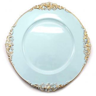 Sky Blue Charger Plates Woodbridge