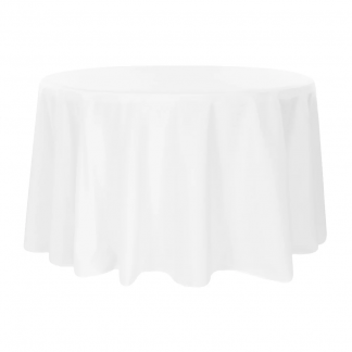 White Round Tablecloth Rental NJ