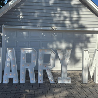 Marquee Letters "Marry Me"