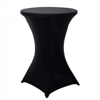 Black Cocktail Table Cover for Rent in Woodbridge NJ | Spandex Tablecloth